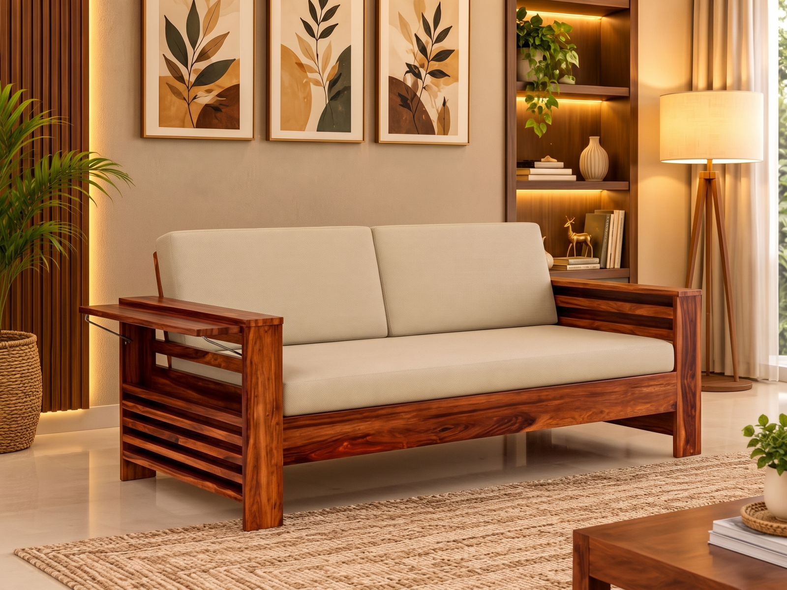 Agnes Solid wood Sofa 2 Seater