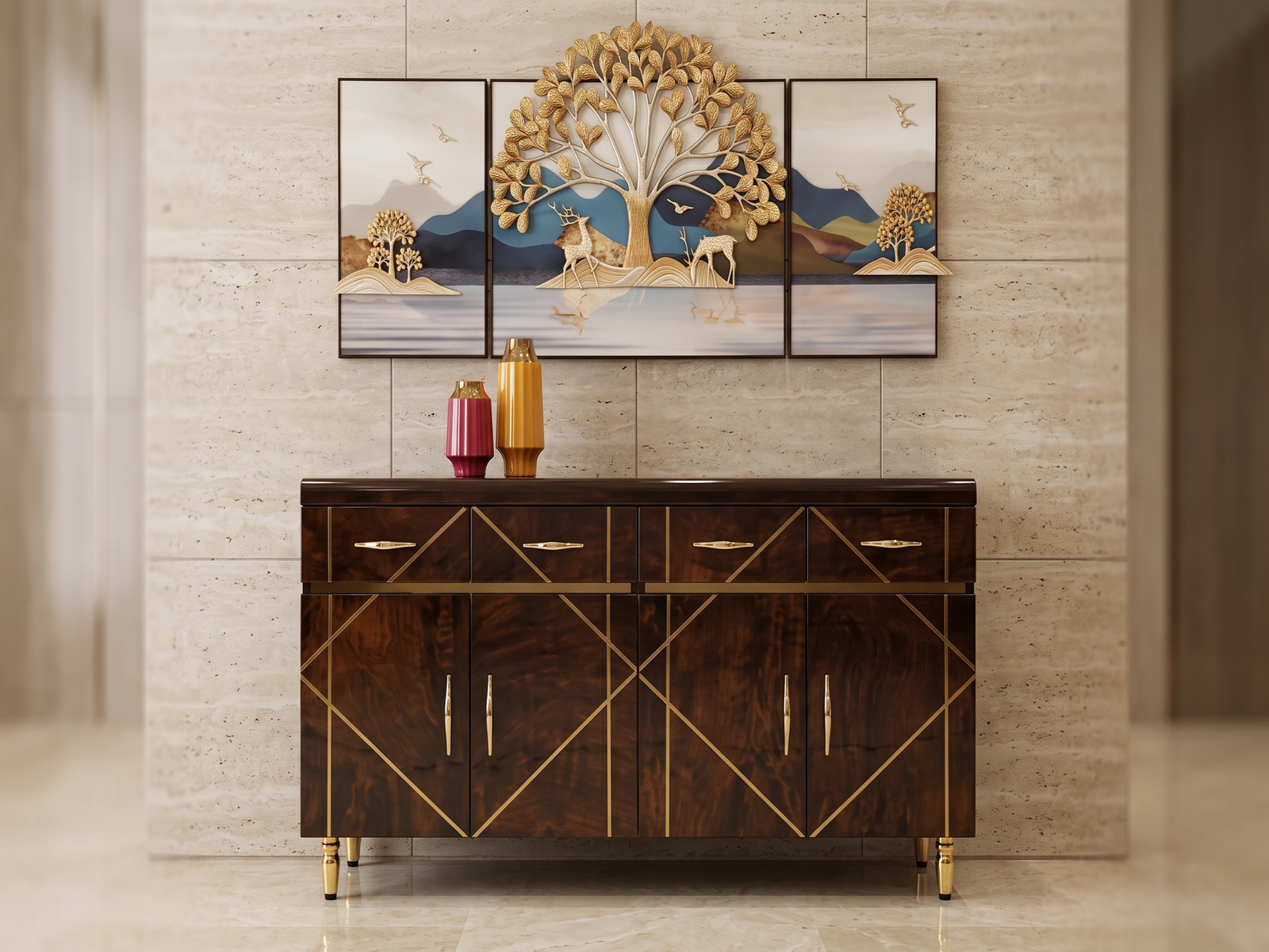 London Sideboard In Brown Color 