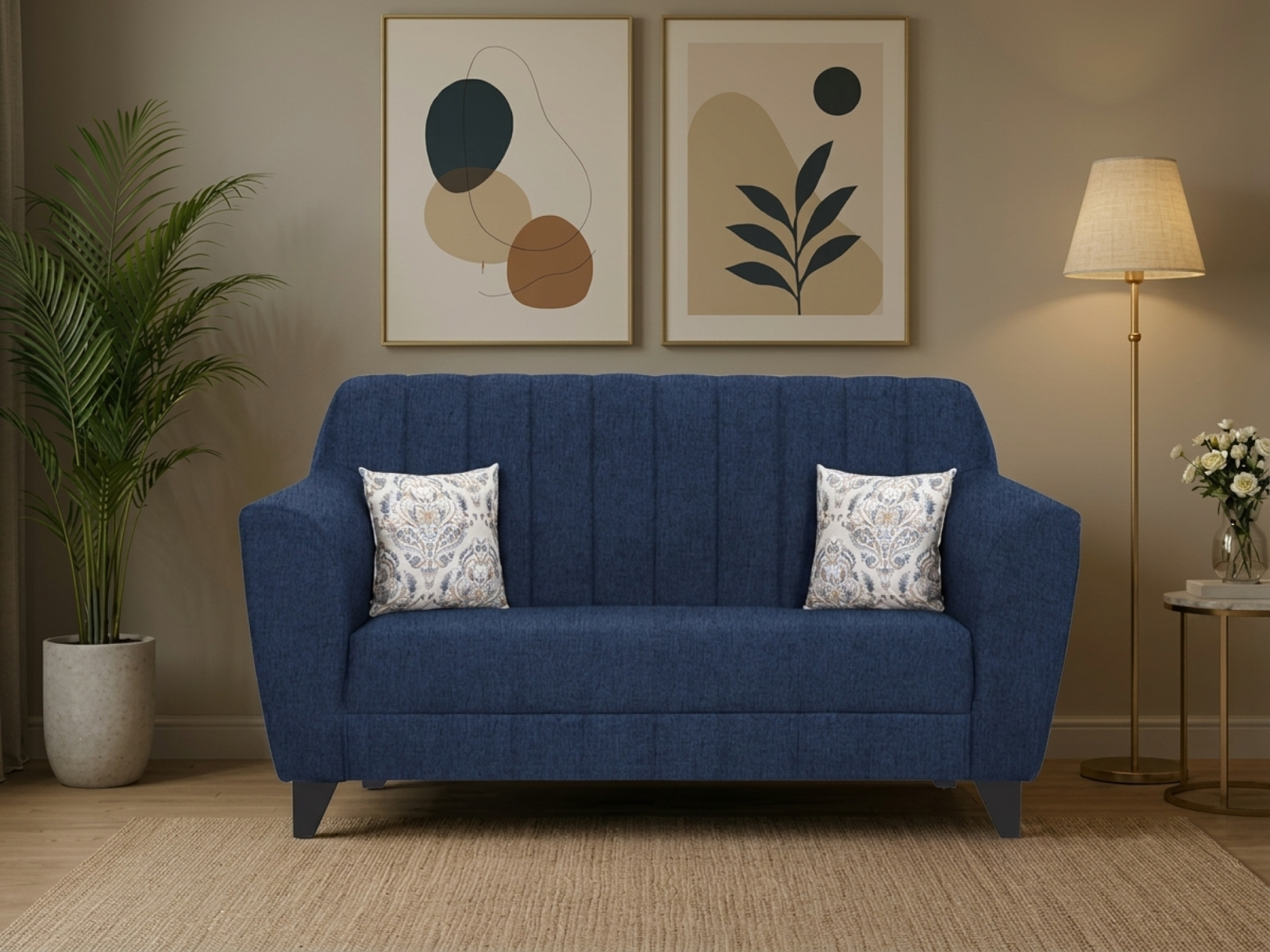 Agusto Sofa In Jeans Blue Color
