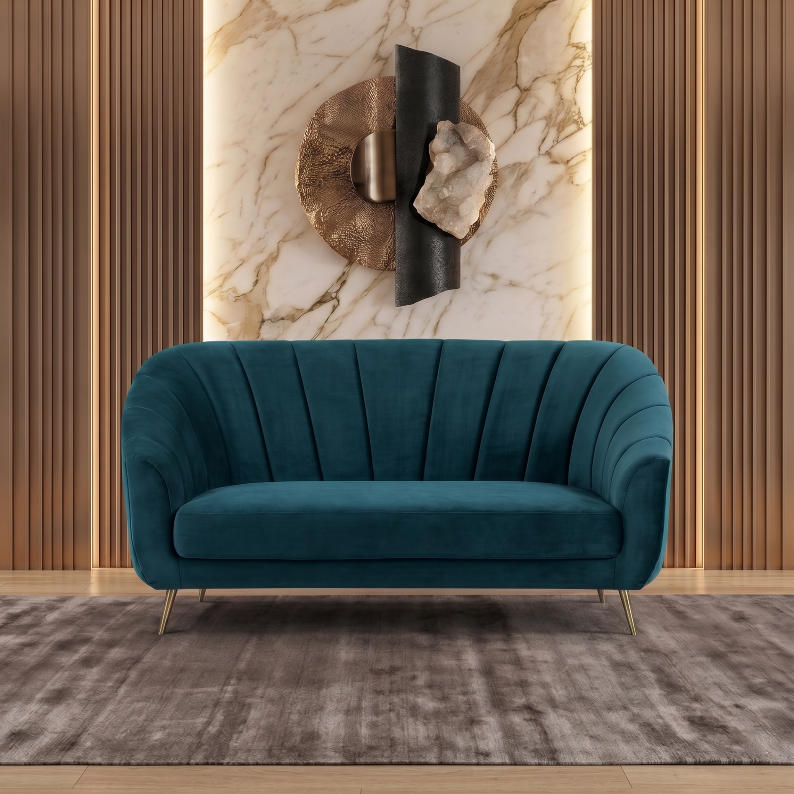 Monaco Sofa 2 Seater In Blue Color