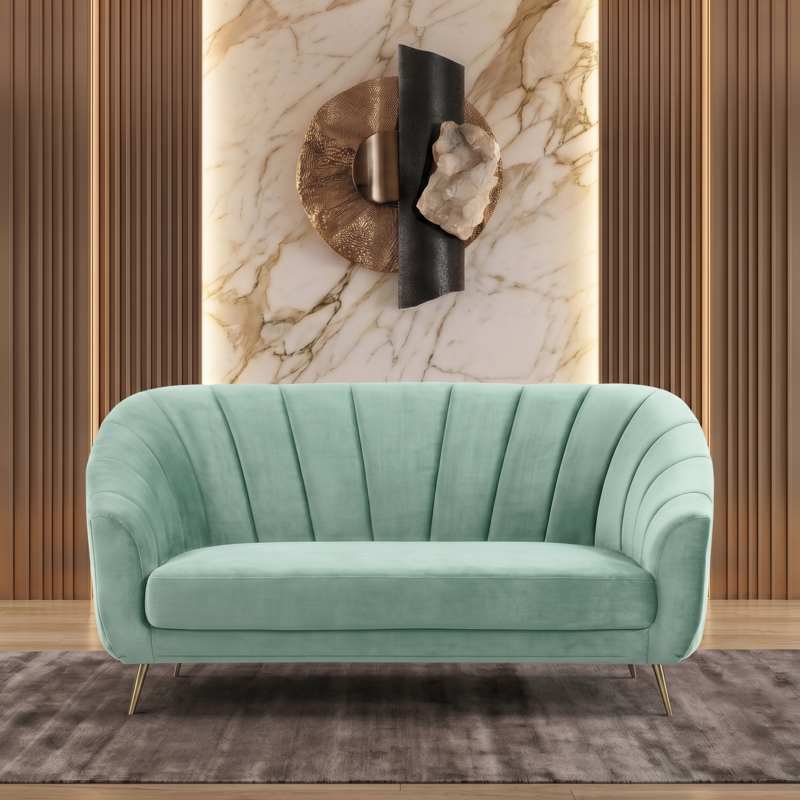 Monaco Sofa 2 Seater In Green Color