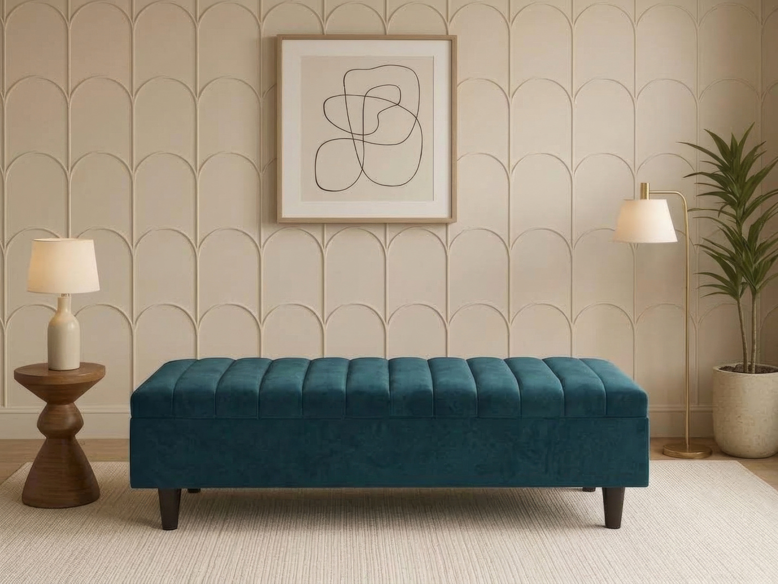 Florence Bench In Blue Color