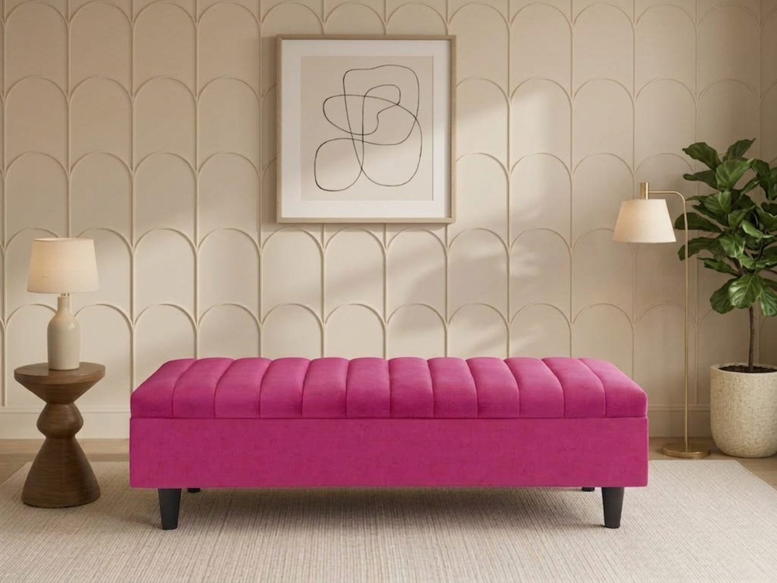 Florence Bench In Pink Color