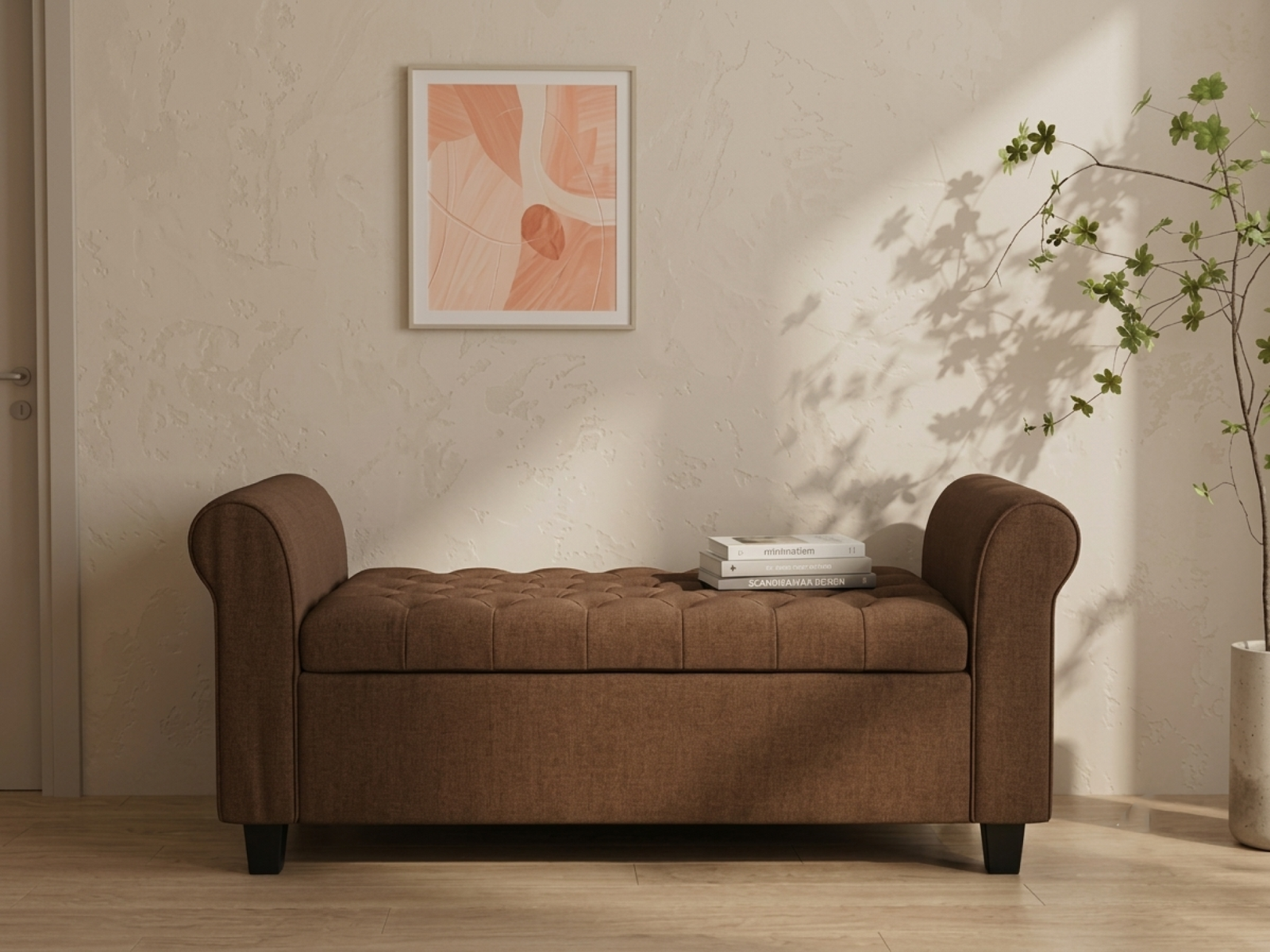Denver Recamier In Brown Color