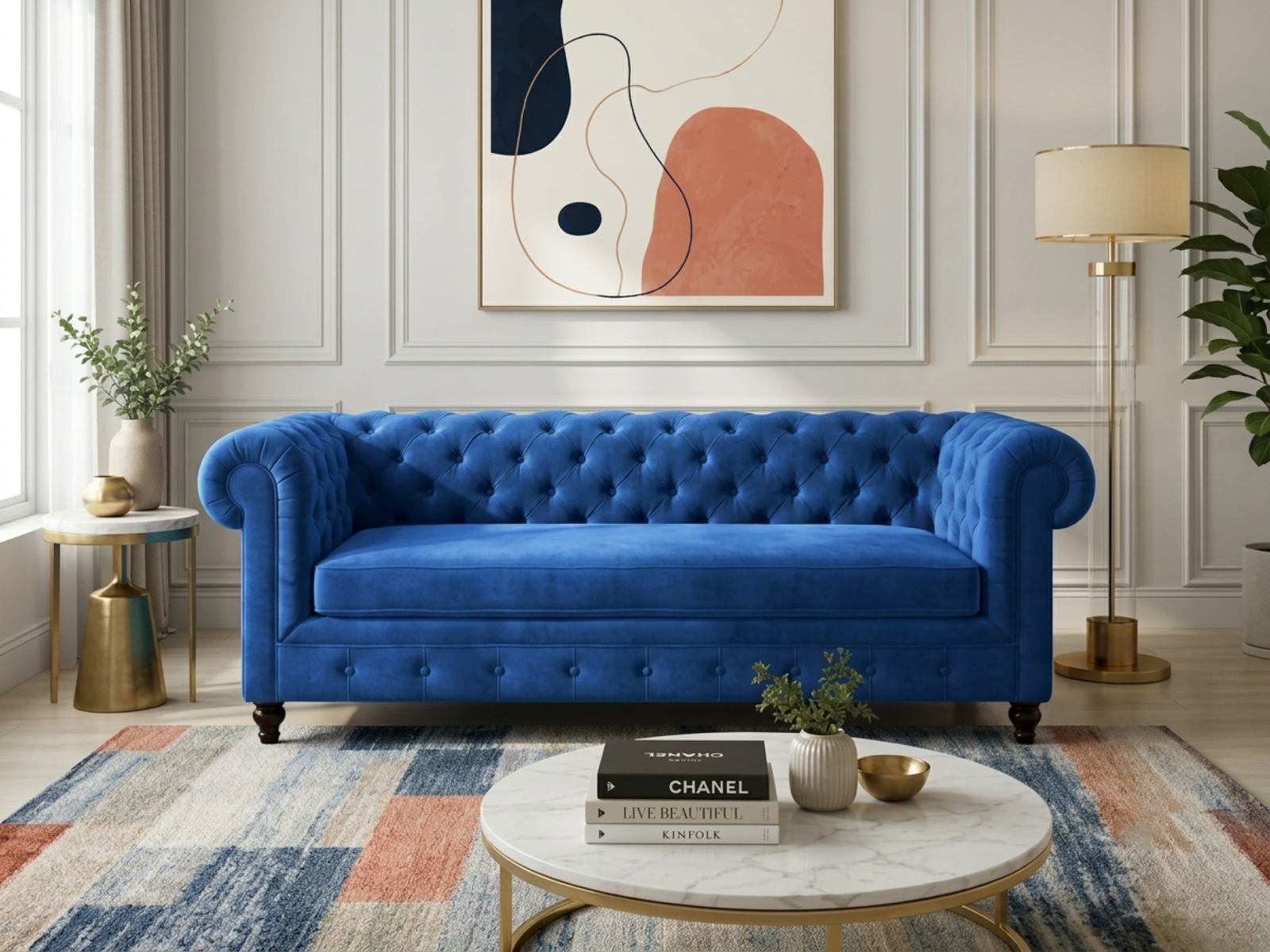 Royaliss 3 seater sofa in Royal Blue Color