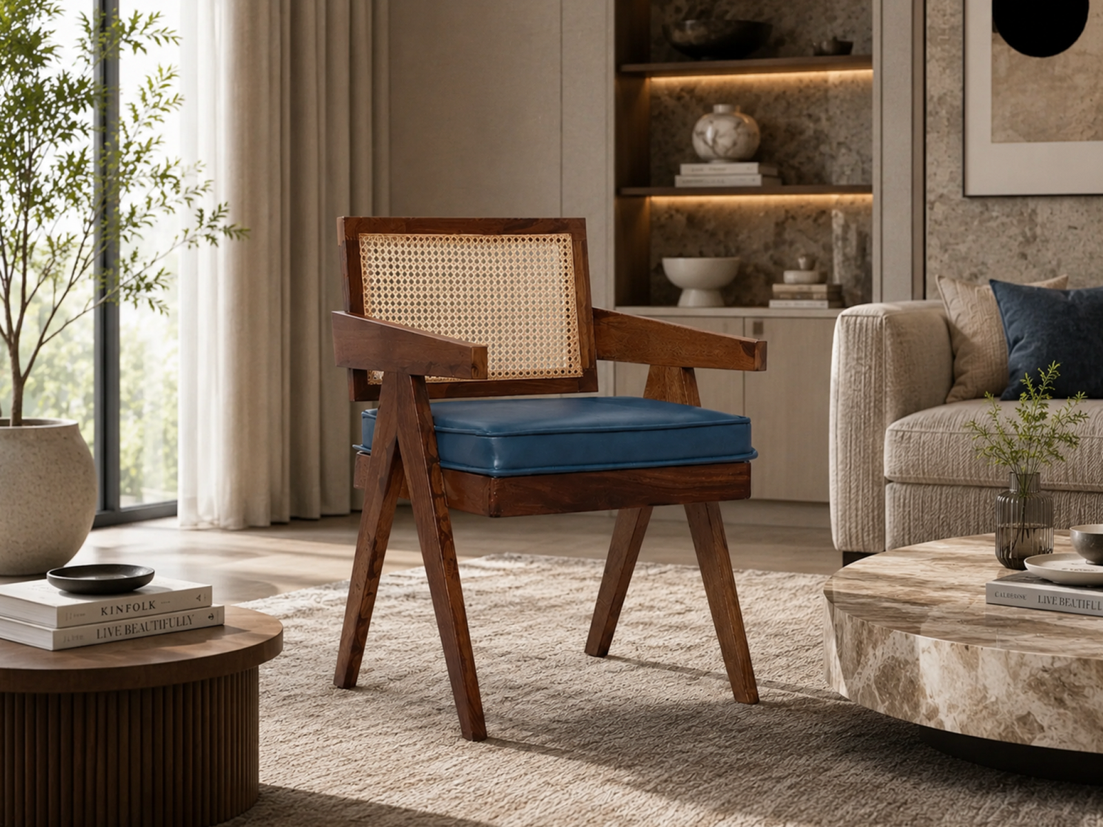 Wellesley Chair In Blue Color