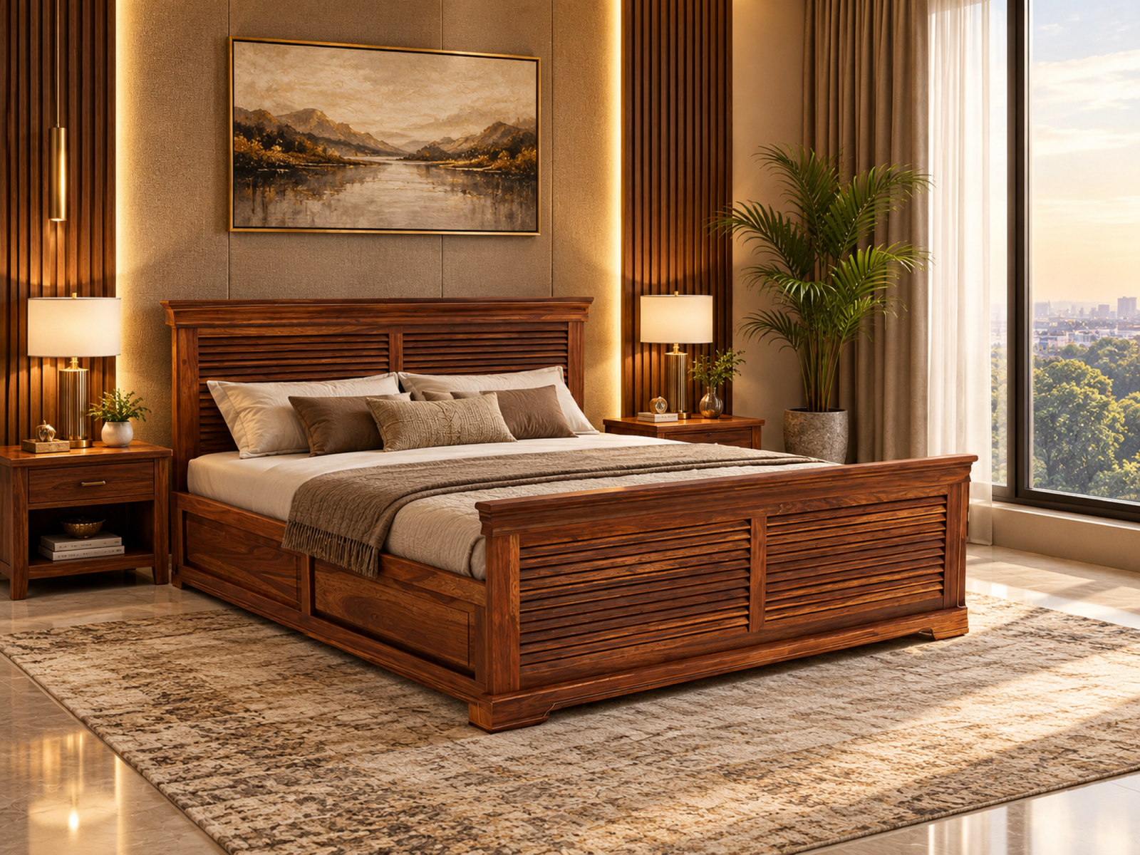 Daksha bed solid Wood 