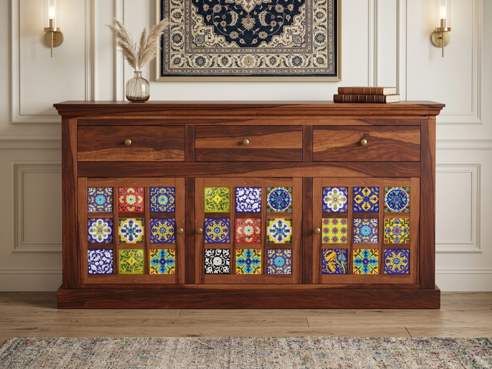 Chitra Solid Wood Sheesham Sideboard 