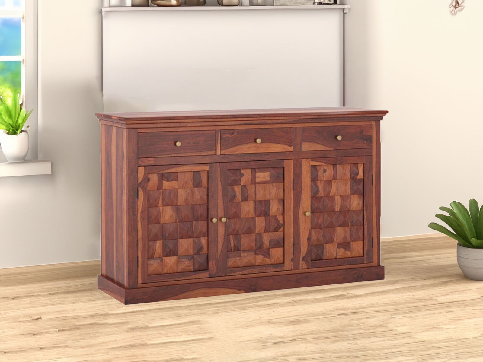 Stupa  Solid Wood  Sheesham Sideboard 