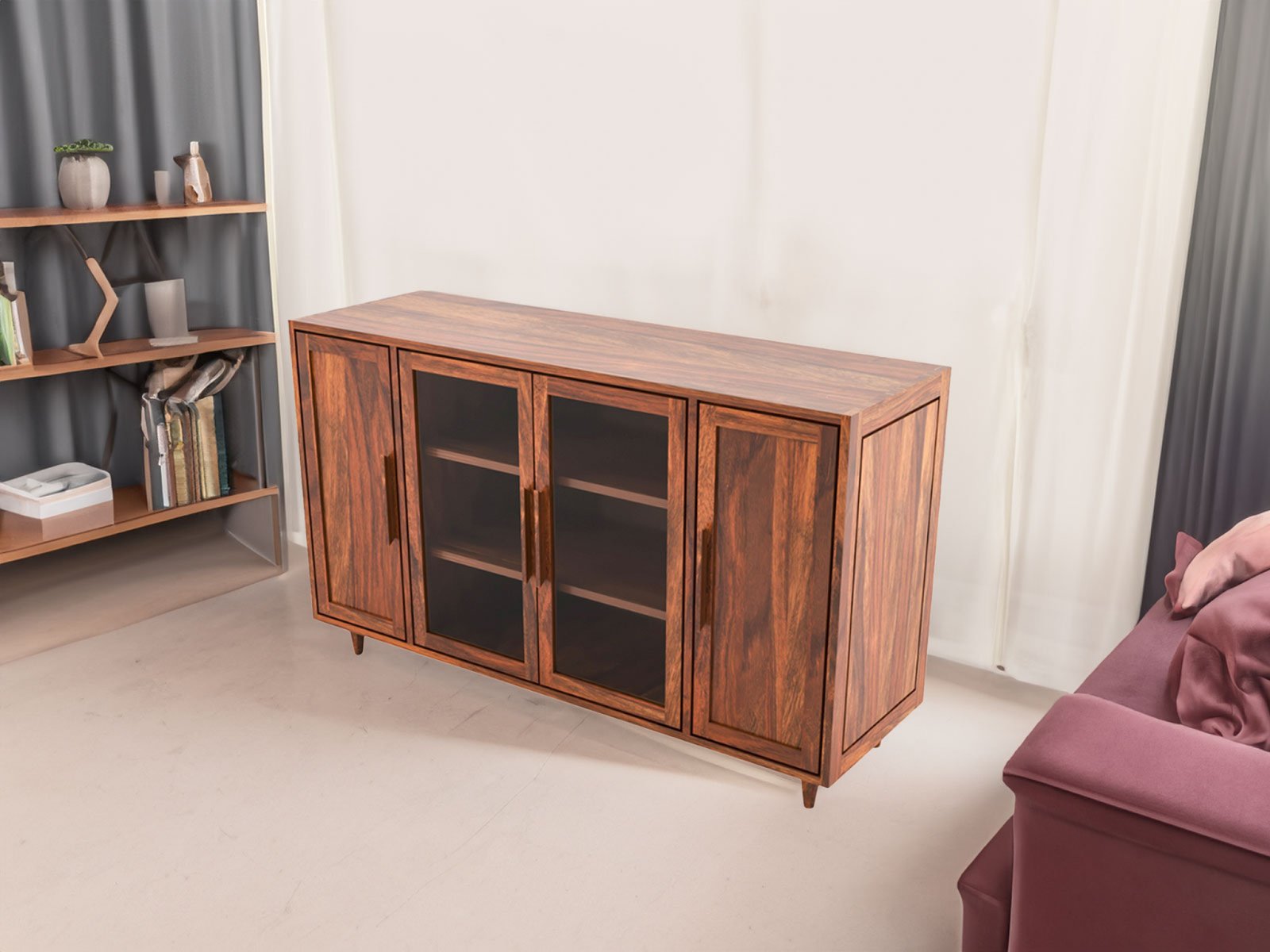 Naira  Solid Wood Sheesham Sideboard 