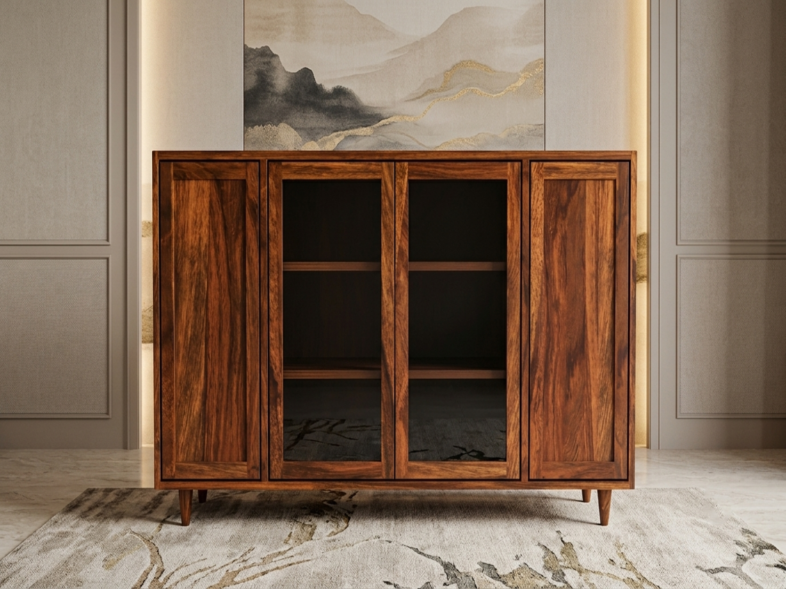 Naira  Solid Wood Sheesham Sideboard 