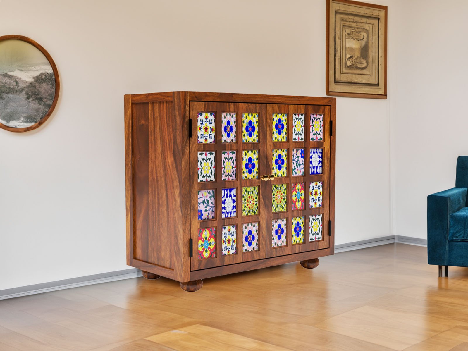 Chitra Solid Wood Sheesham Sideboard 3