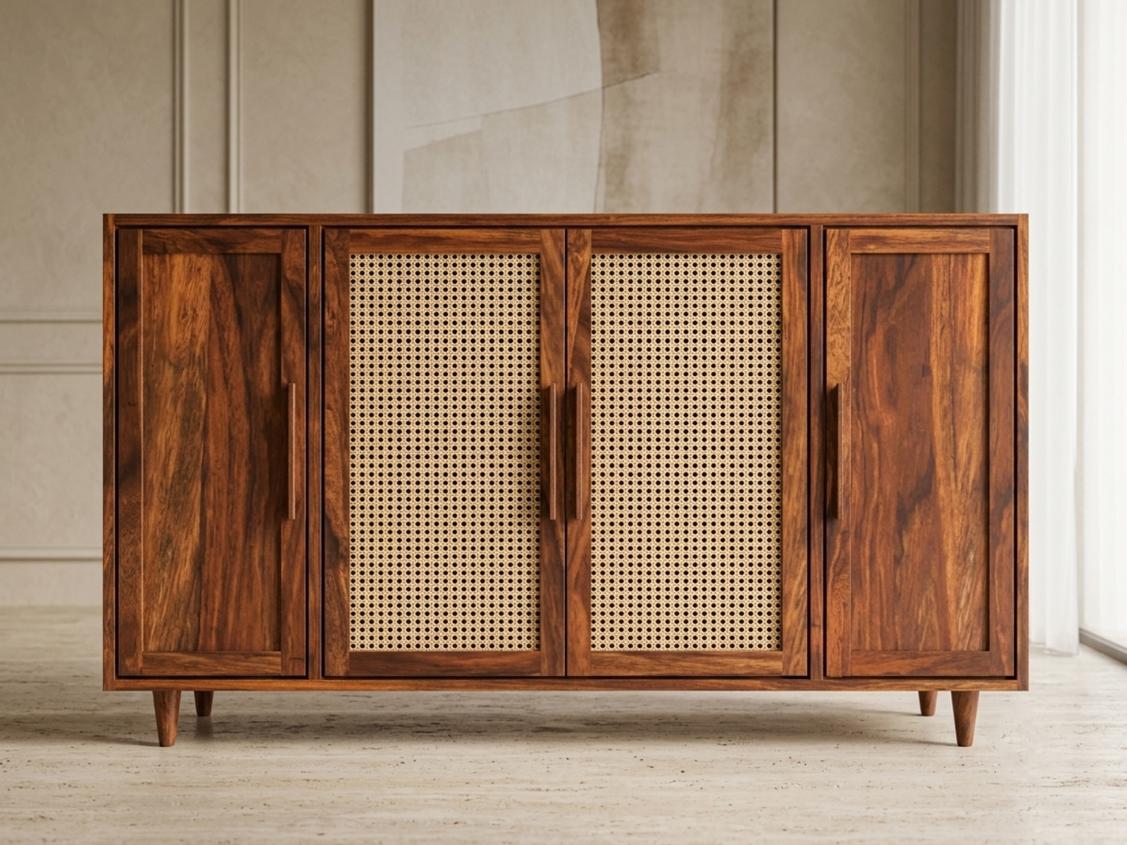 Naira  Solid Wood Sheesham Sideboard 