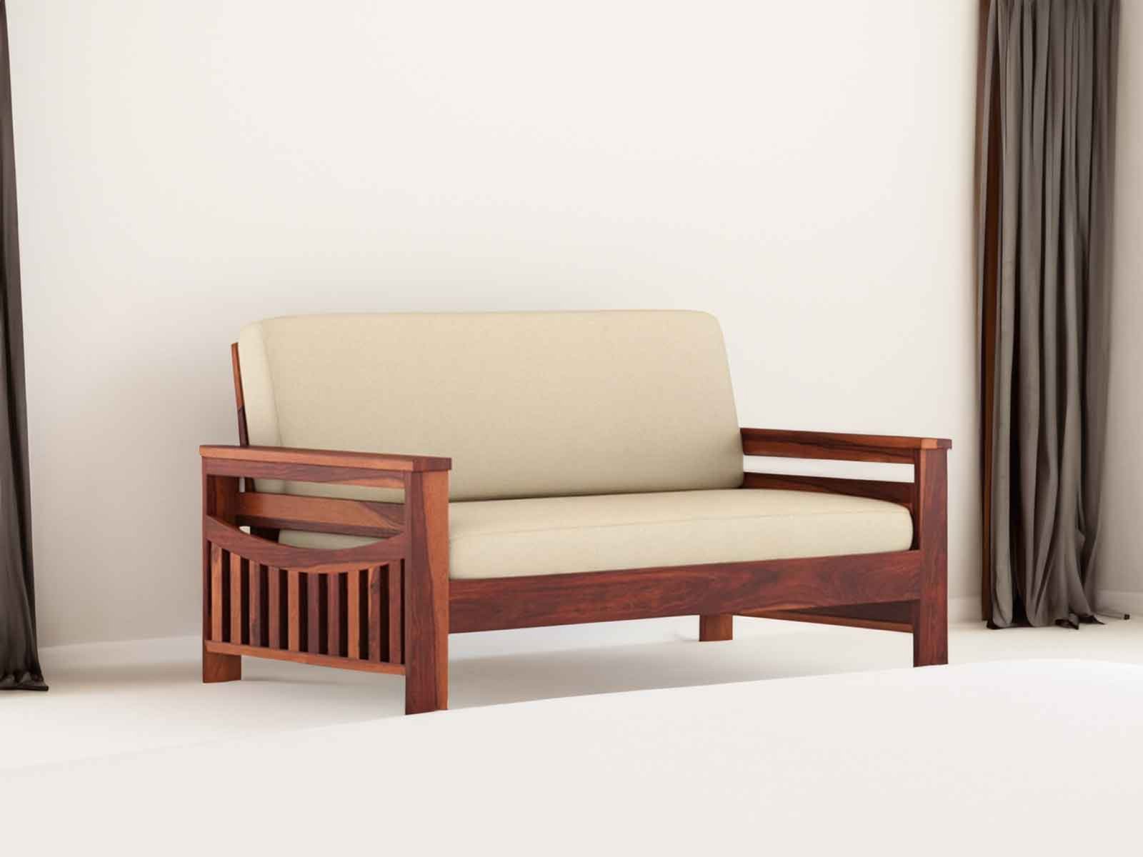 Molai Solid Wood Sheesham 2 Seater Sofa