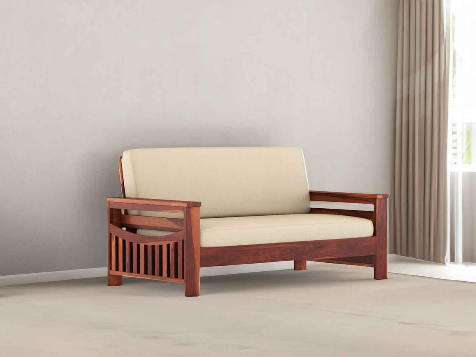 Molai Solid Wood Sheesham 3 Seater Sofa