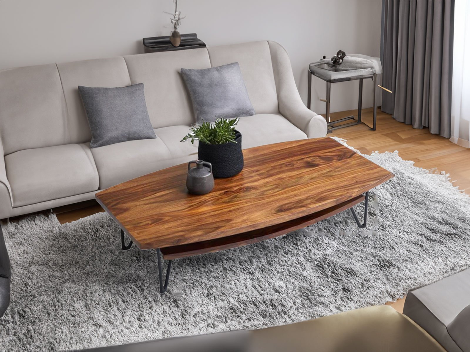 Ojal Solid Wood Sheesham Coffee Table