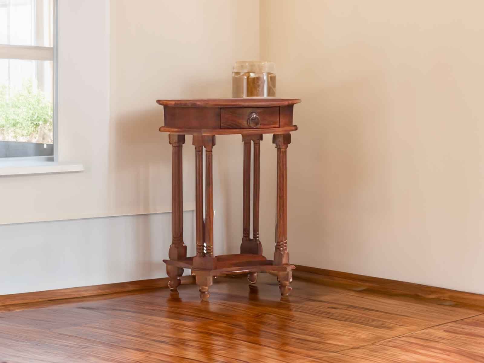 Chakra Solid Wood Sheesham Side End Table 