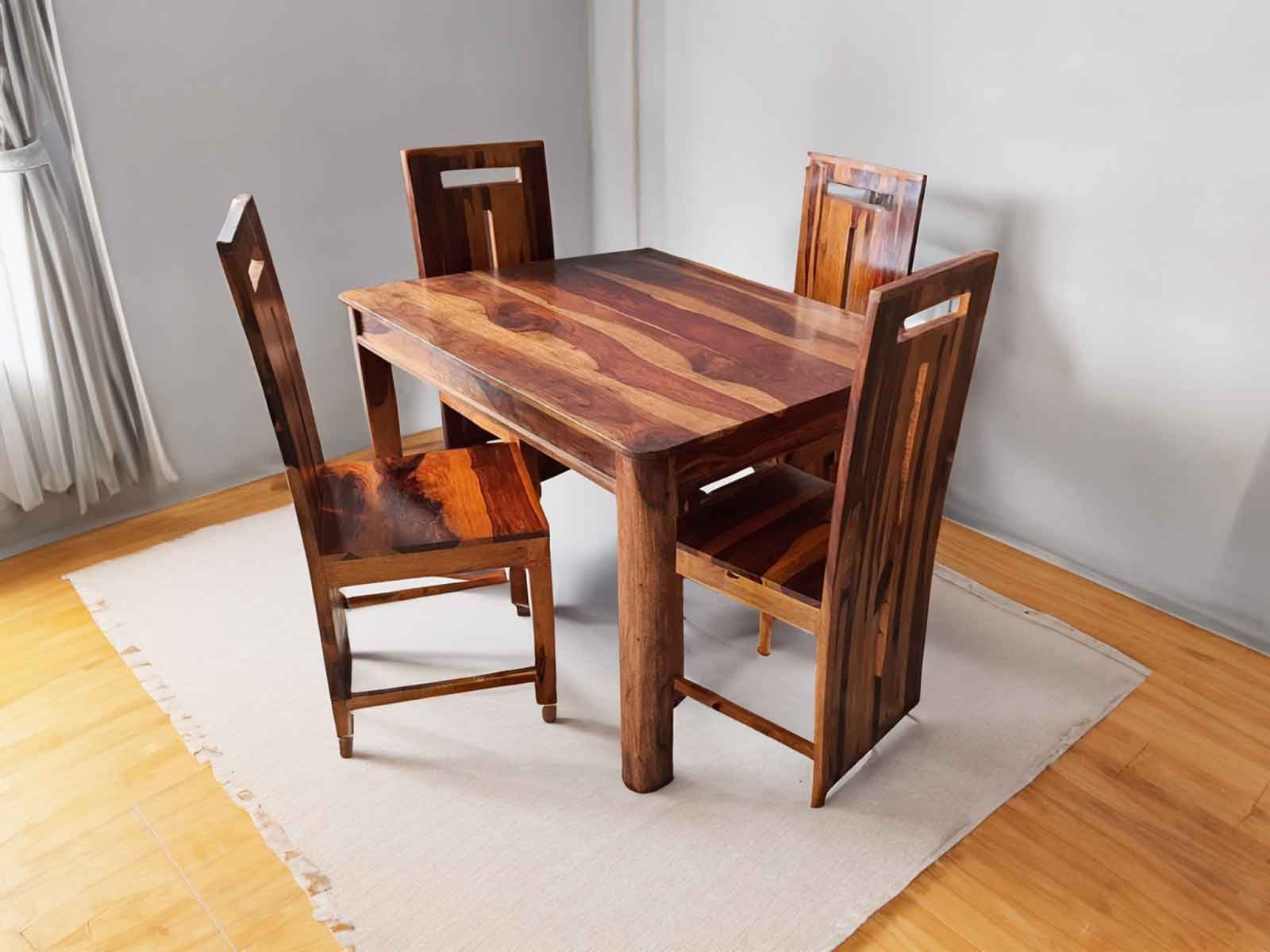 Rami Tika Solid Wood  4 Seater Dining Set