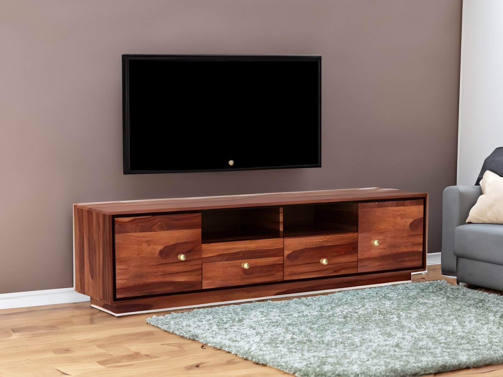 Hina solid wood tv unit