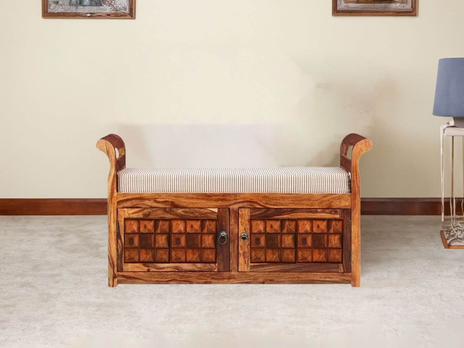 Stupa solid wood Settee