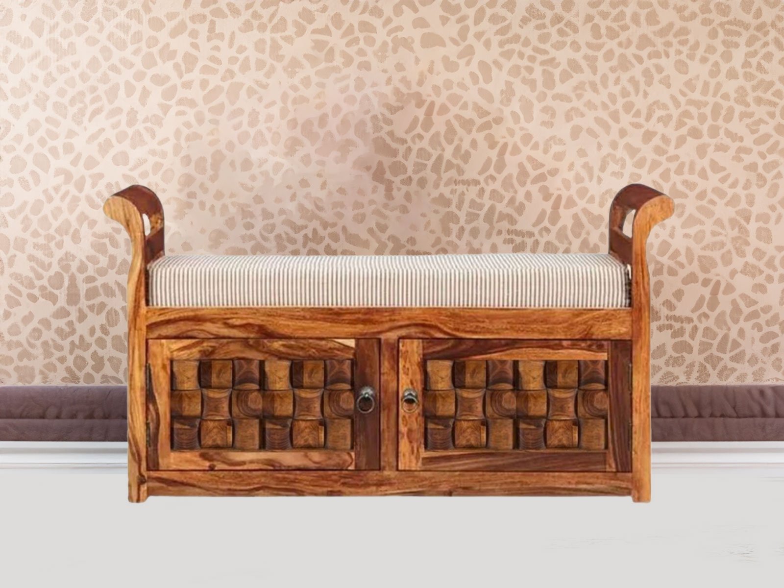 Niwar Solid Wood Settee 