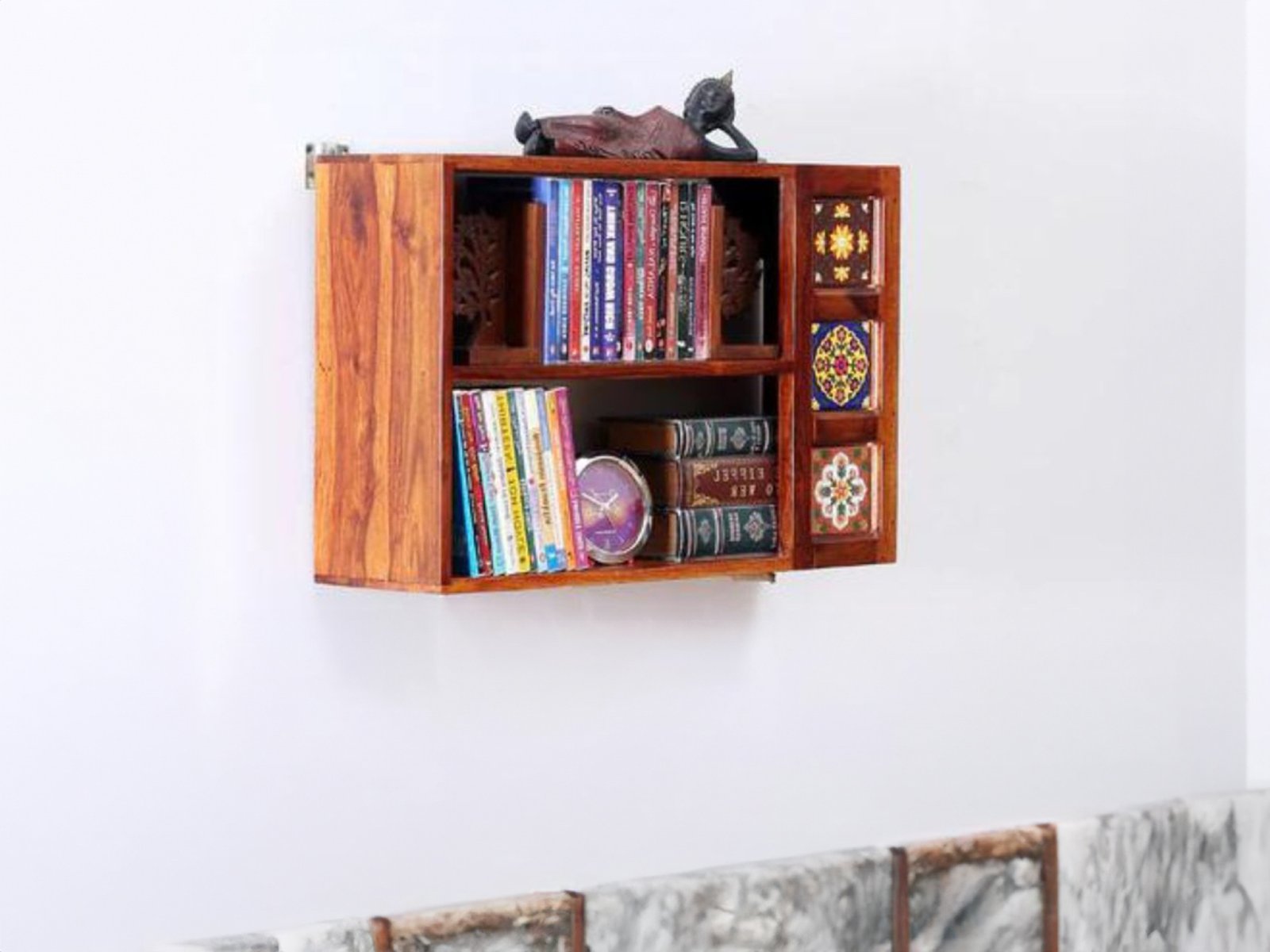 Chitra Solid Wood wallshelf