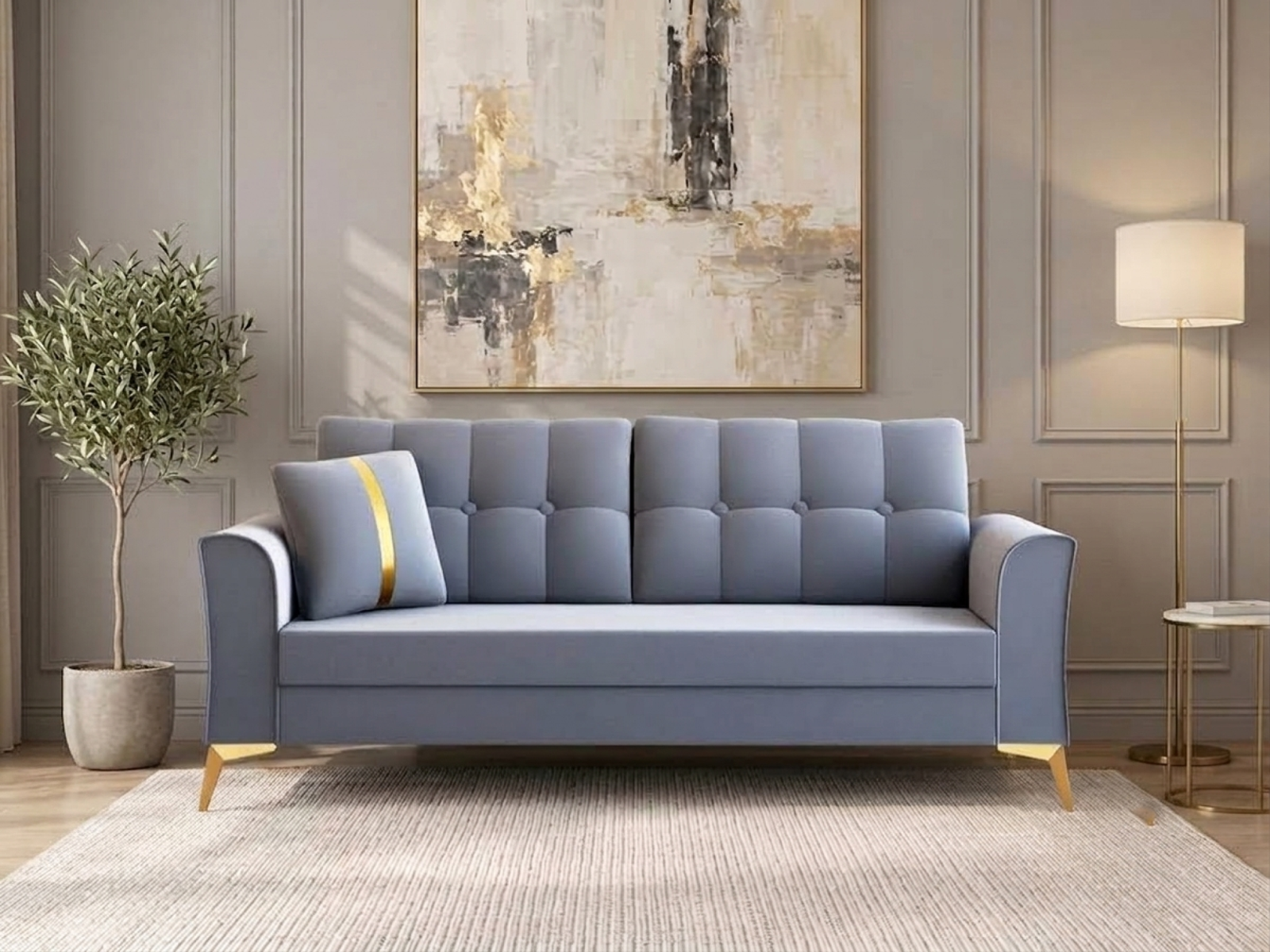 Albert Sofa 2 seater In Grey Color