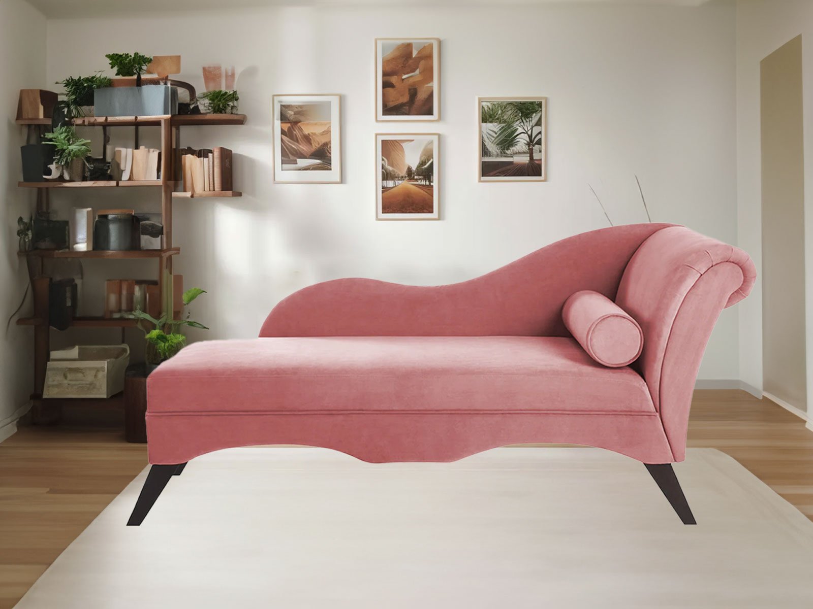 Alba Couch LHS In Baby Pink 