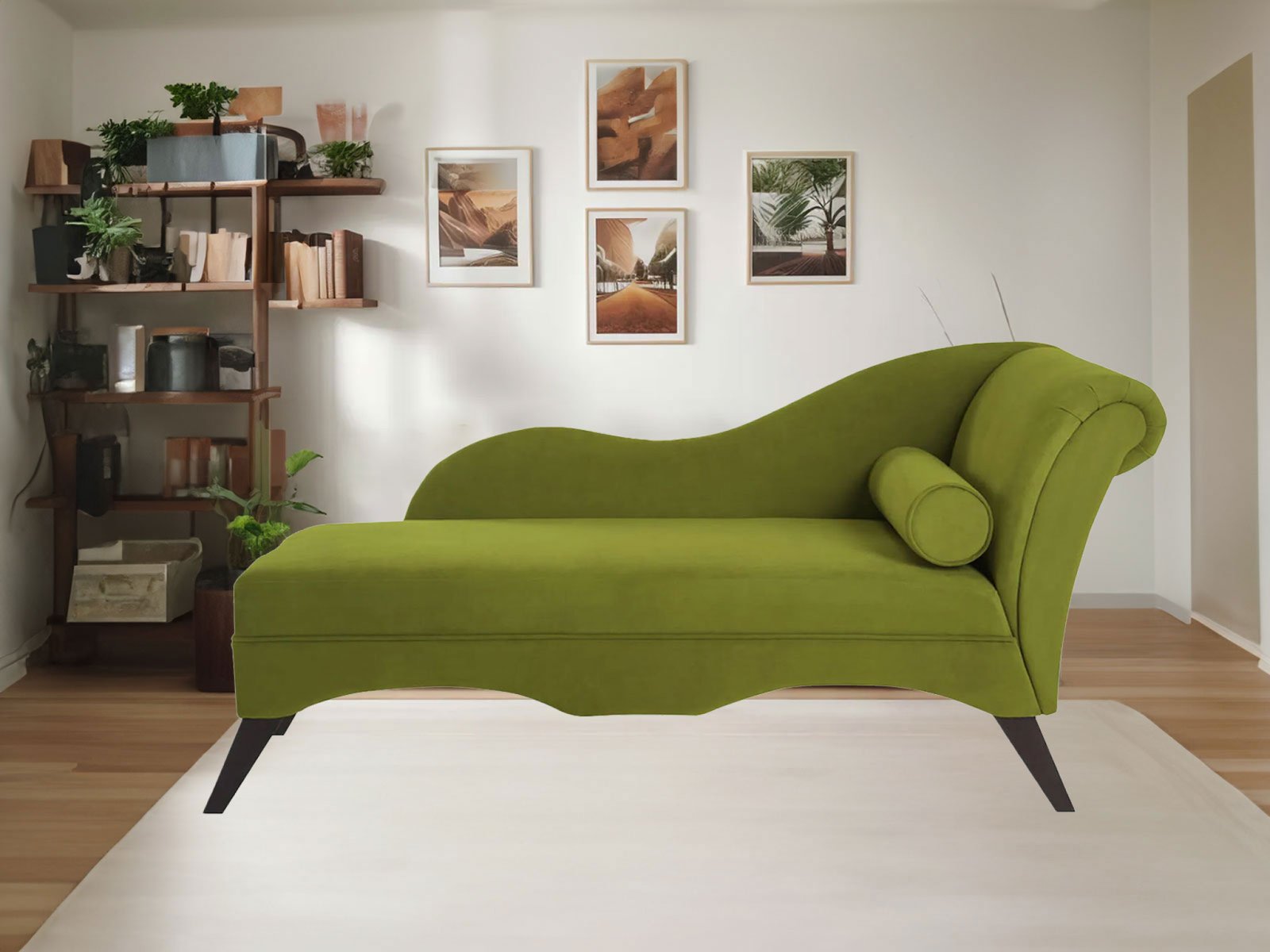 Alba Couch LHS In Olive Green Color