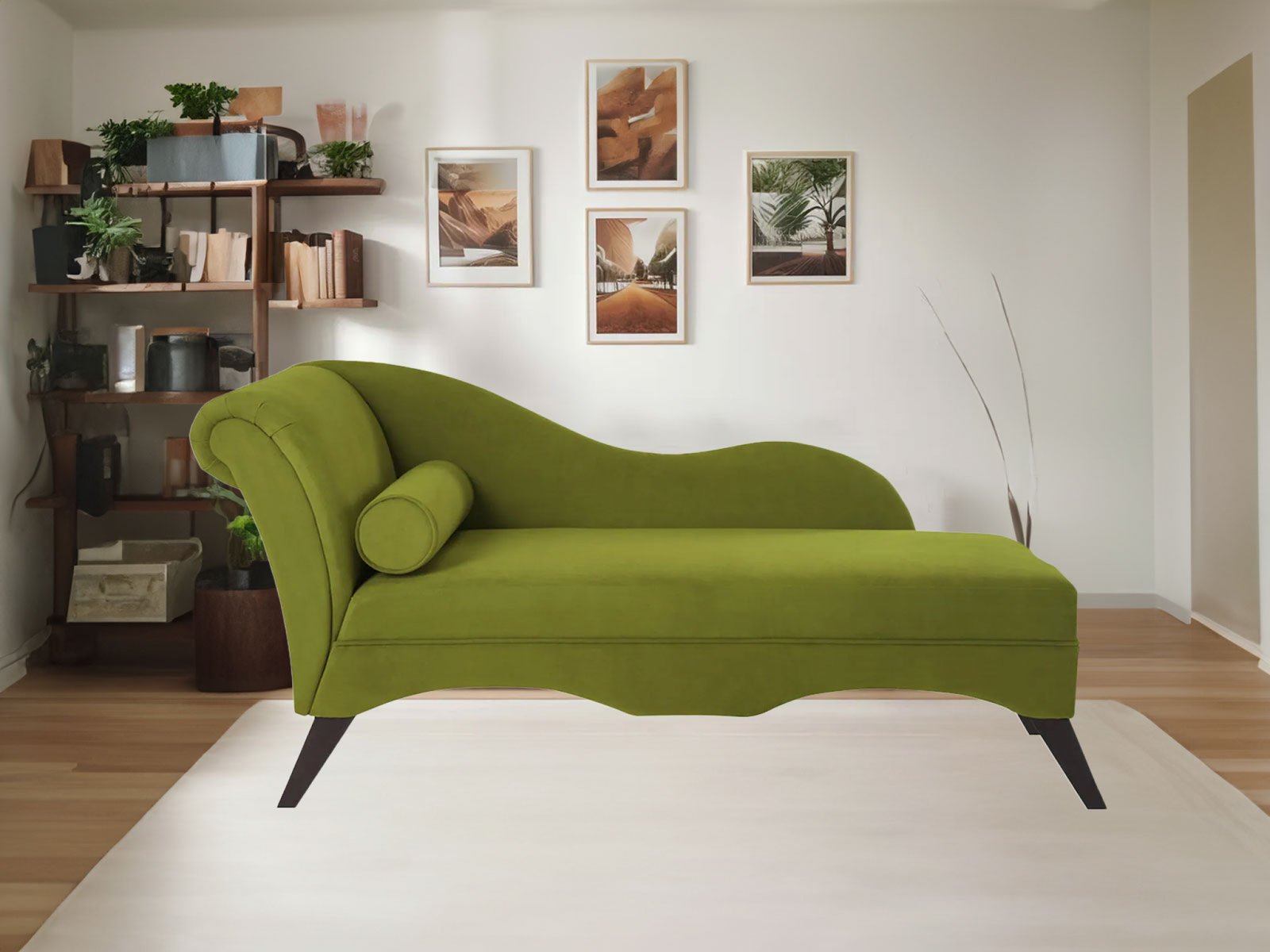 Alba Couch RHS In Olive Green Color