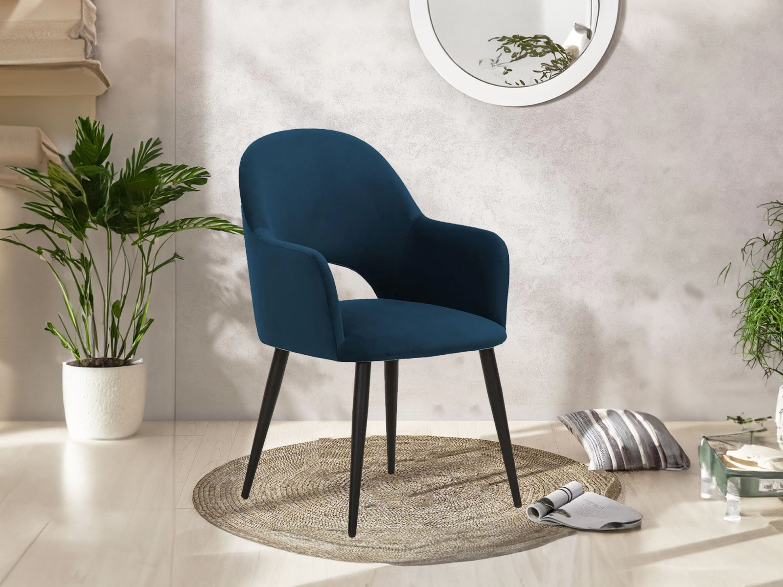 Gozi Chair In Royal Blue Color