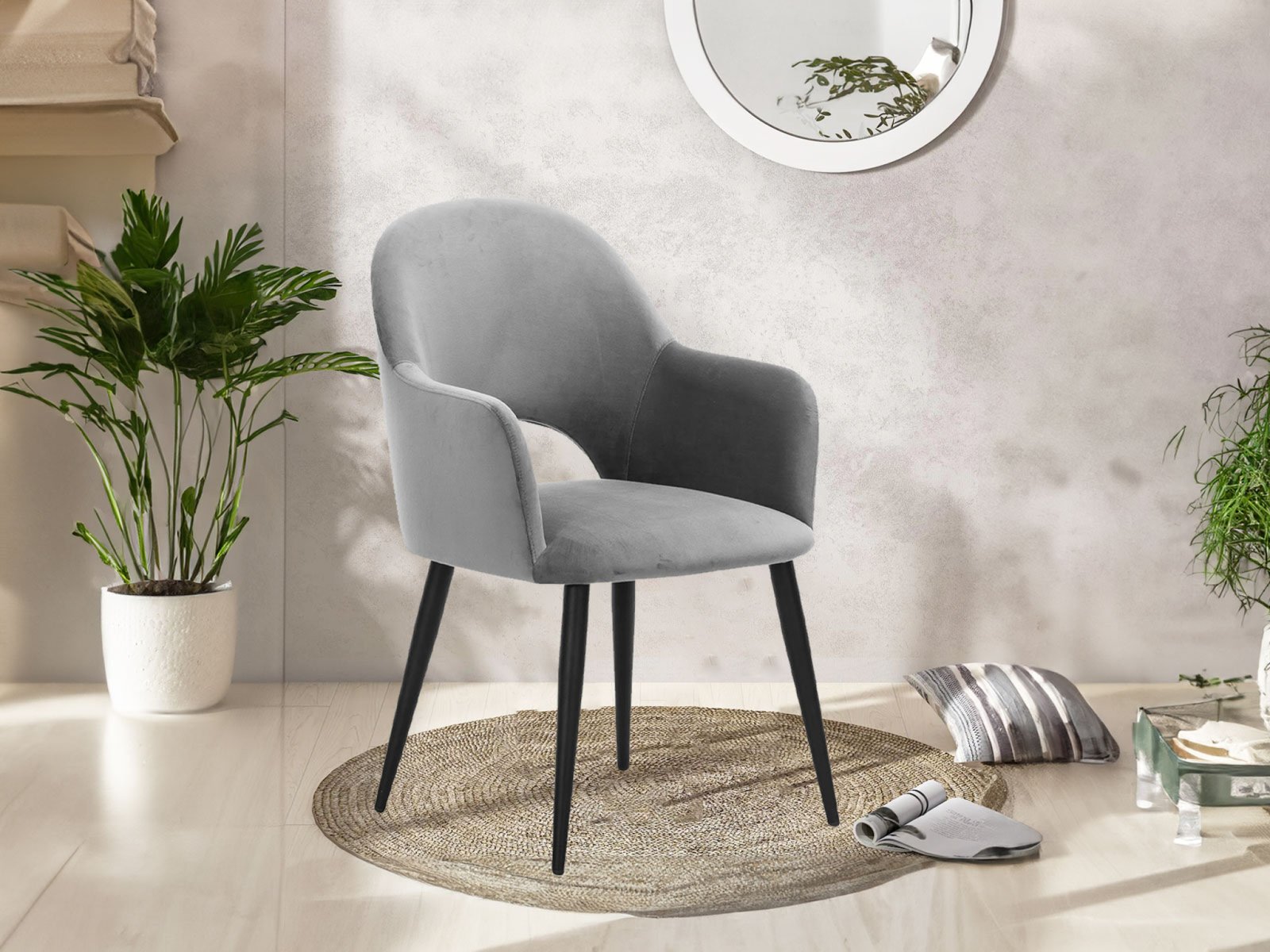 Gozi Chair In Grey Color