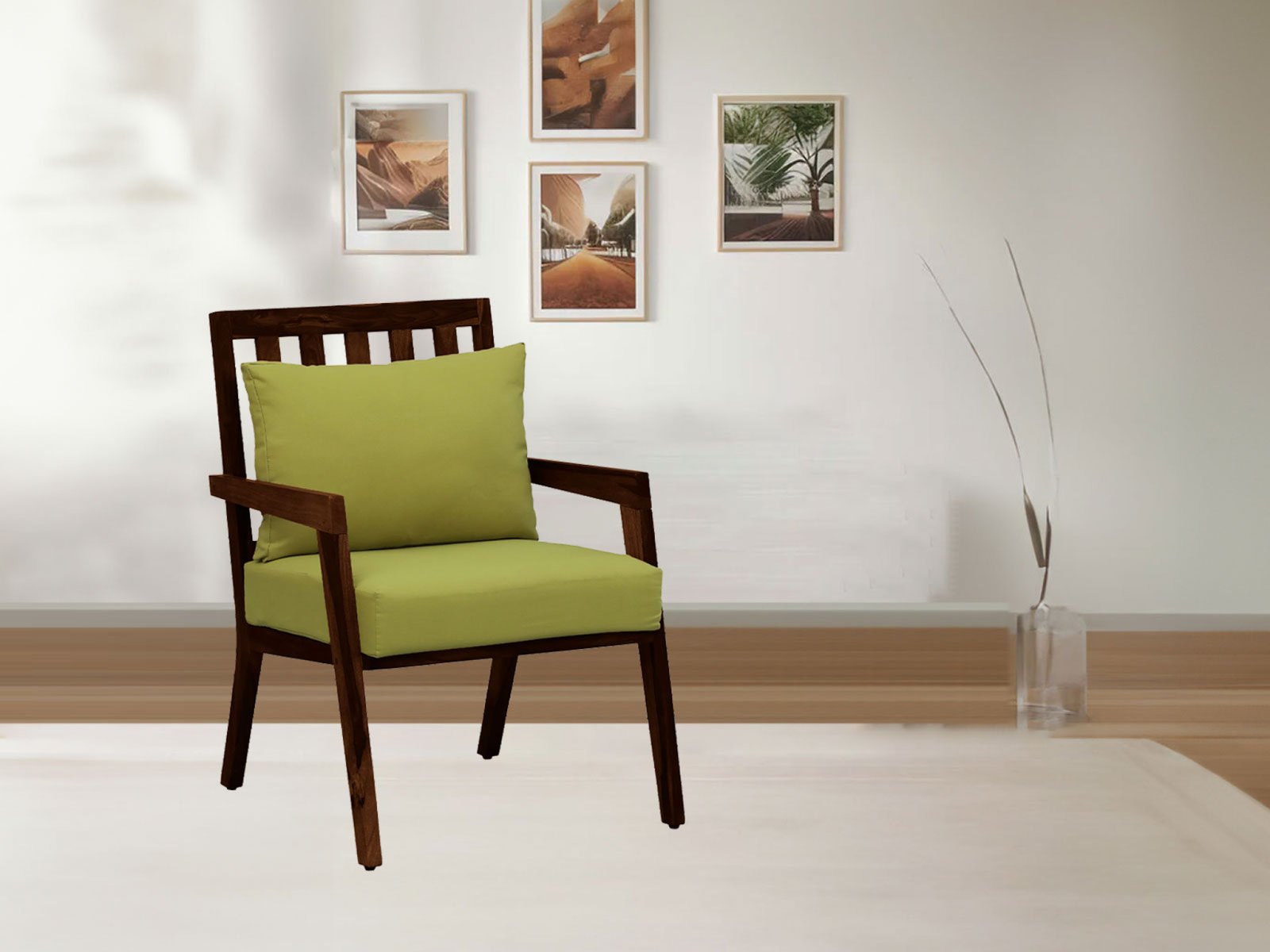 Bali Chair in Green & Rustic Color 
