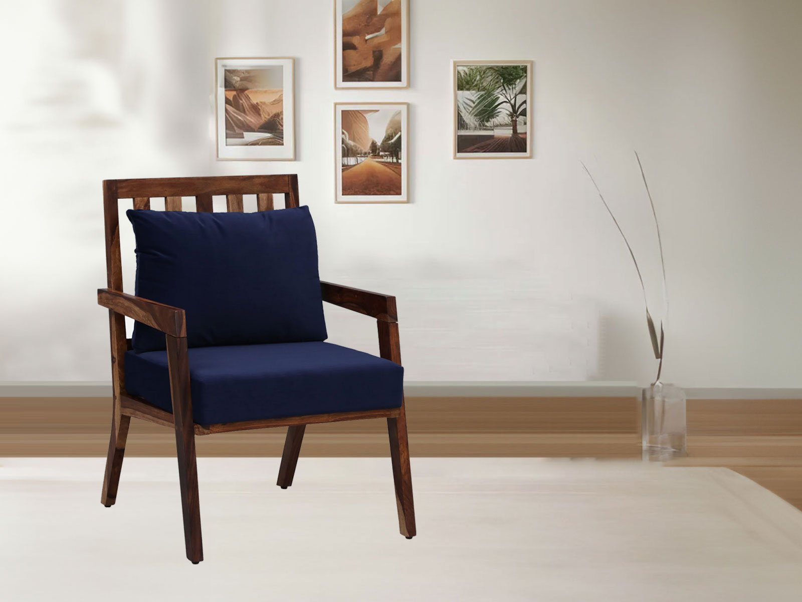 Bali Chair in Navy Blue Color 
