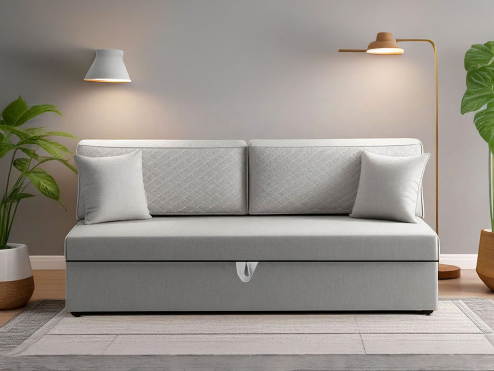Maria Sofa Cum Bed In Grey Color