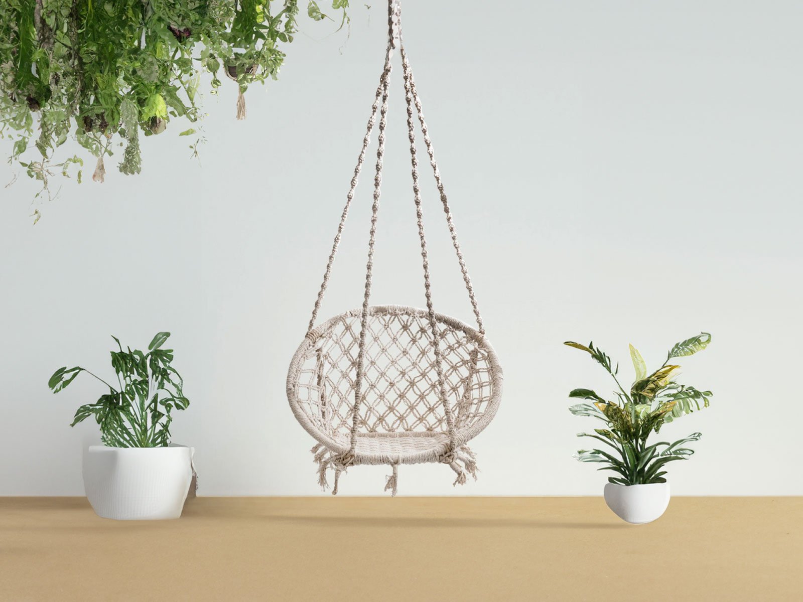 Round Swing In Off White Color