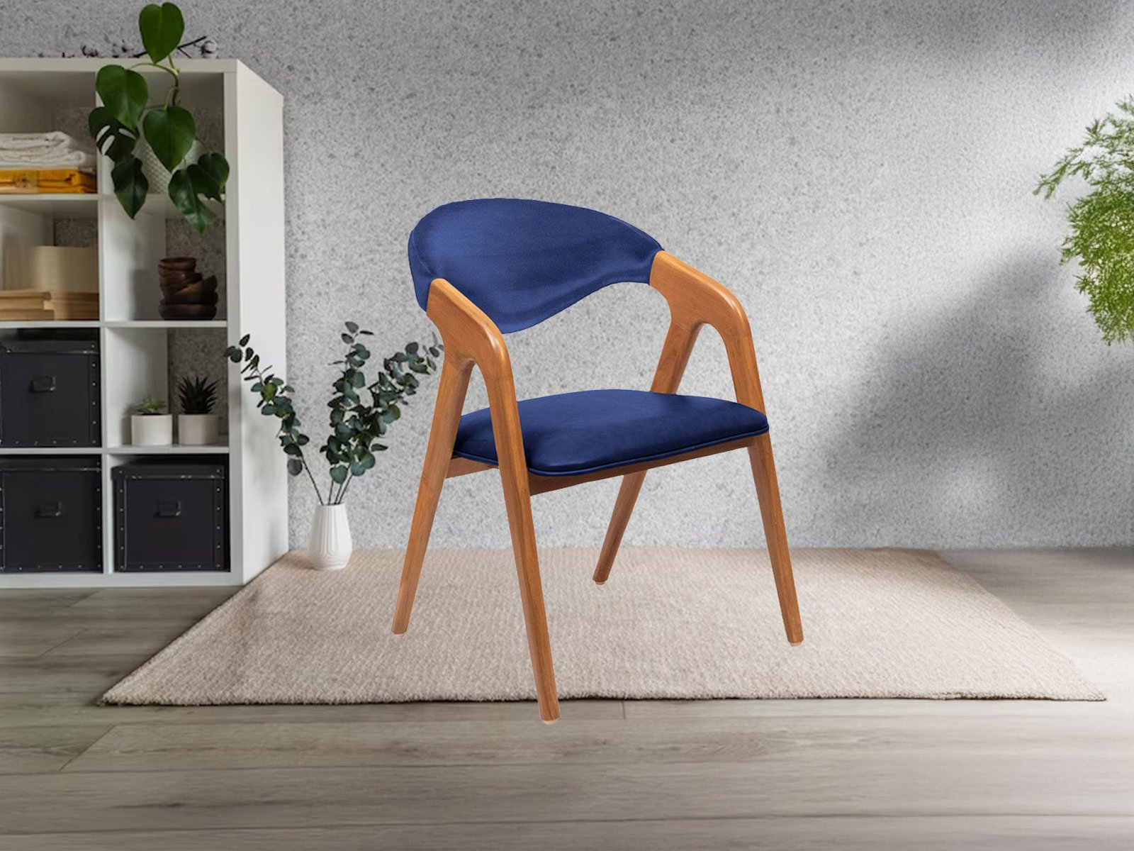 Quito Dining Chair In  Dark Blue Color
