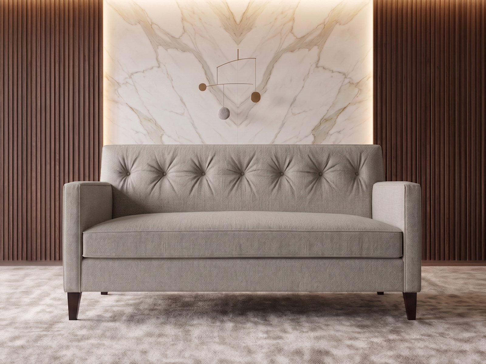 Bali Sofa 3 Seater Lit Grey Color