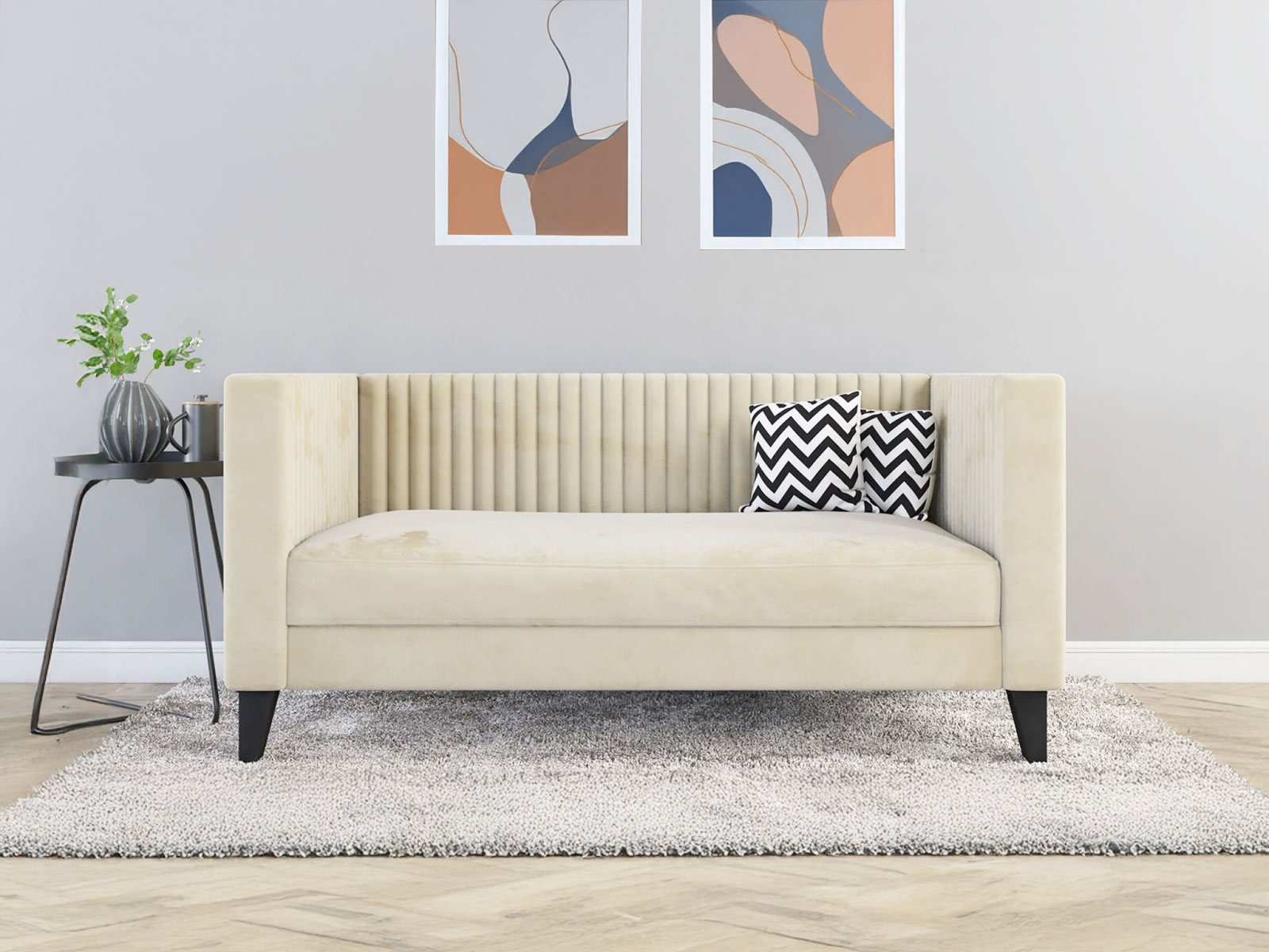 Miller Sofa 2 Seater In Bone White Color