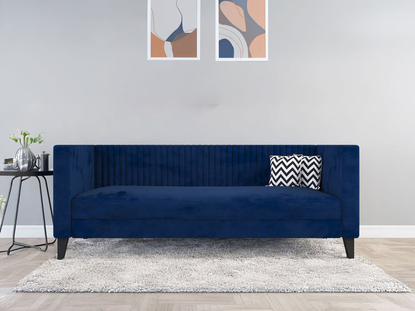 Miller Sofa 3 Seater In Midnight Blue Color