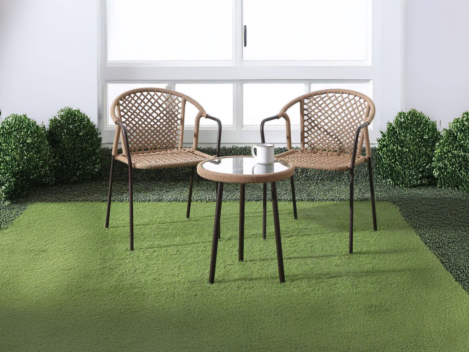 Lavish Table And Chair Sets In Beige Color