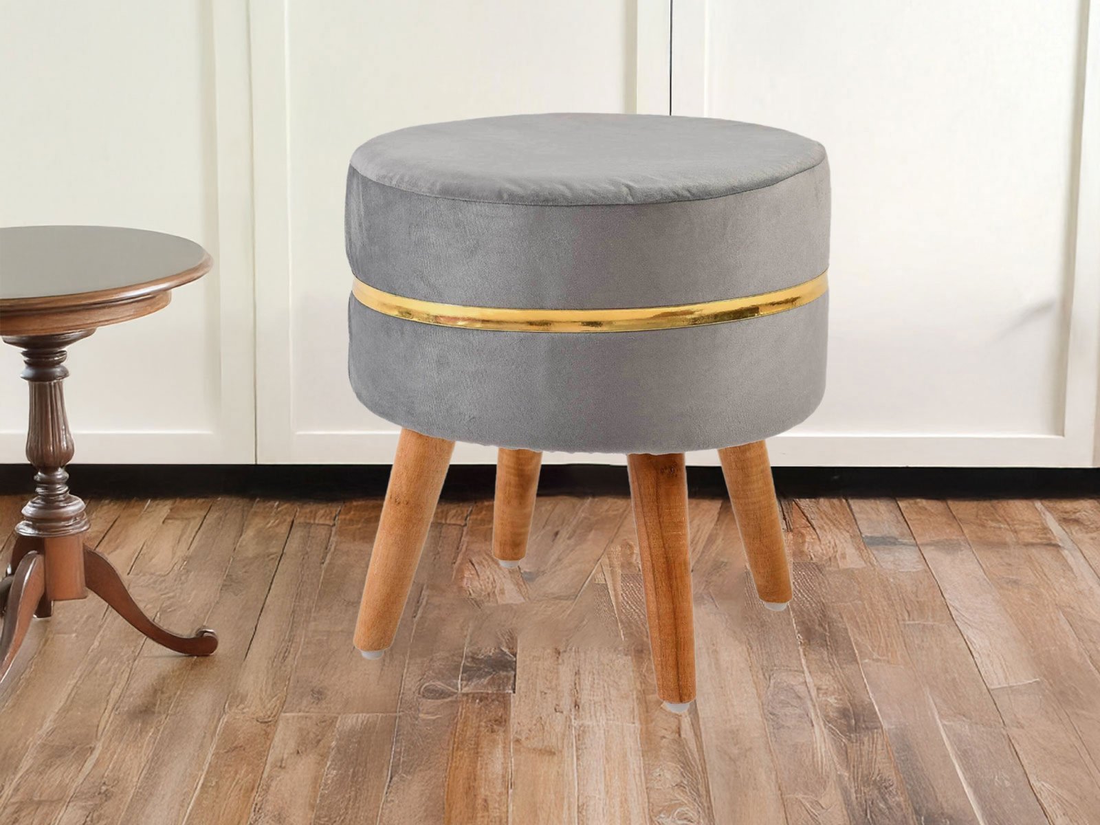 Ambo Stool In Grey Color
