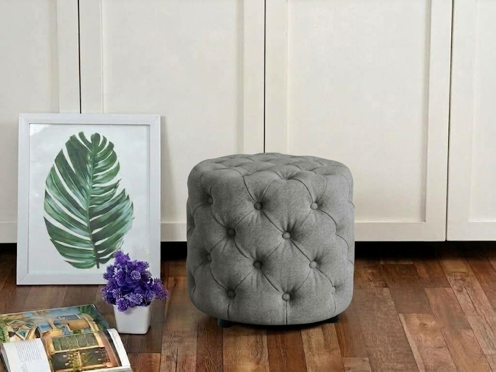 Java Stool in Grey Color