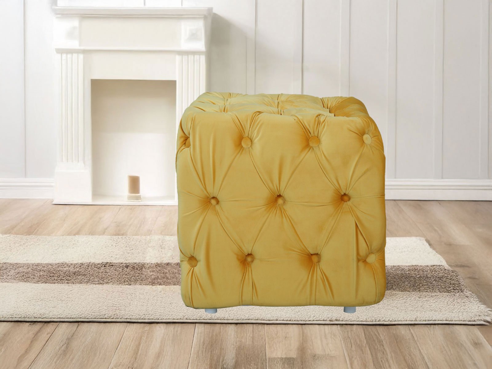 Lagoa Pouffe In Yellow Color