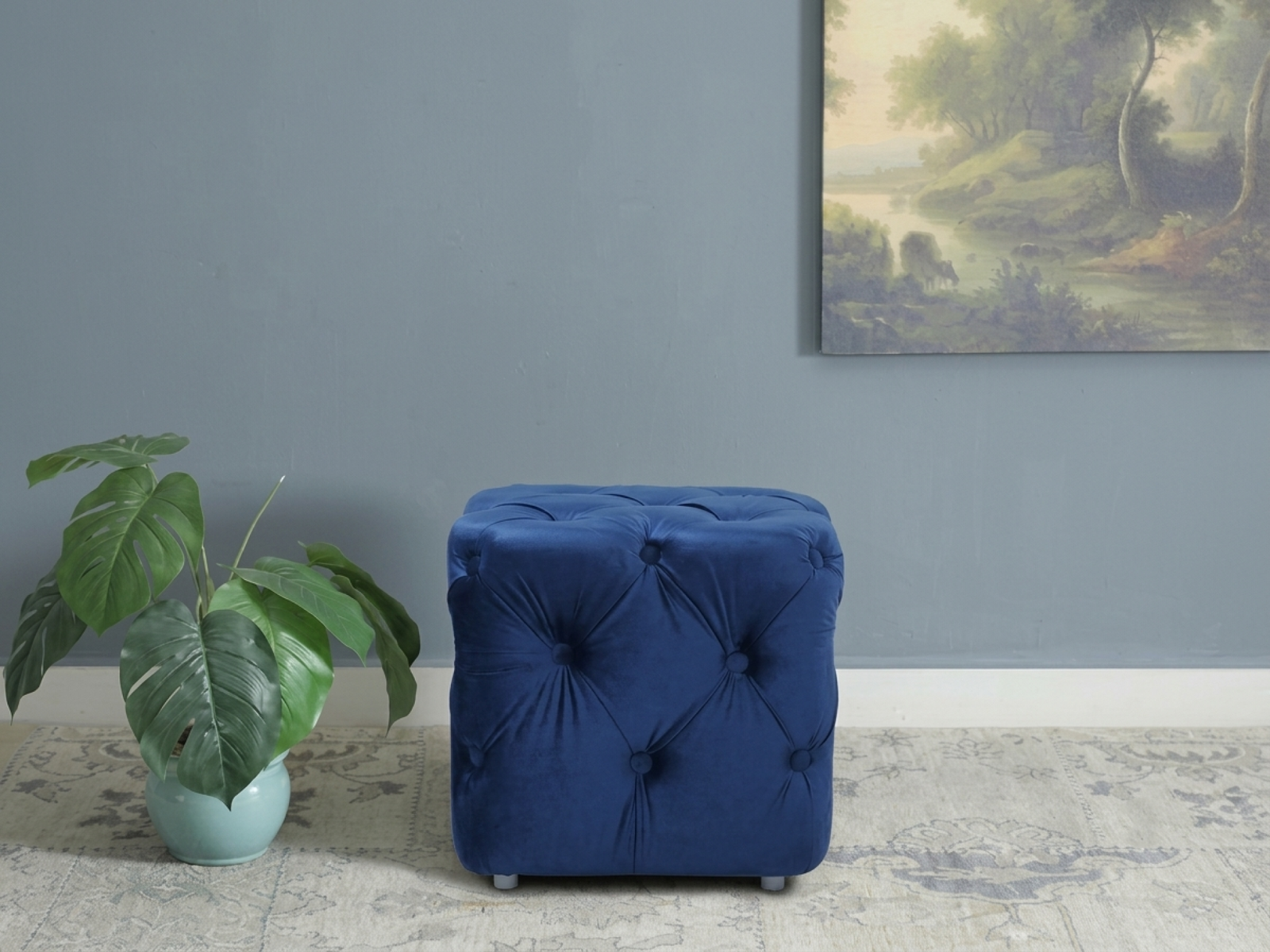  Lagoa Pouffe In Royal Blue Color