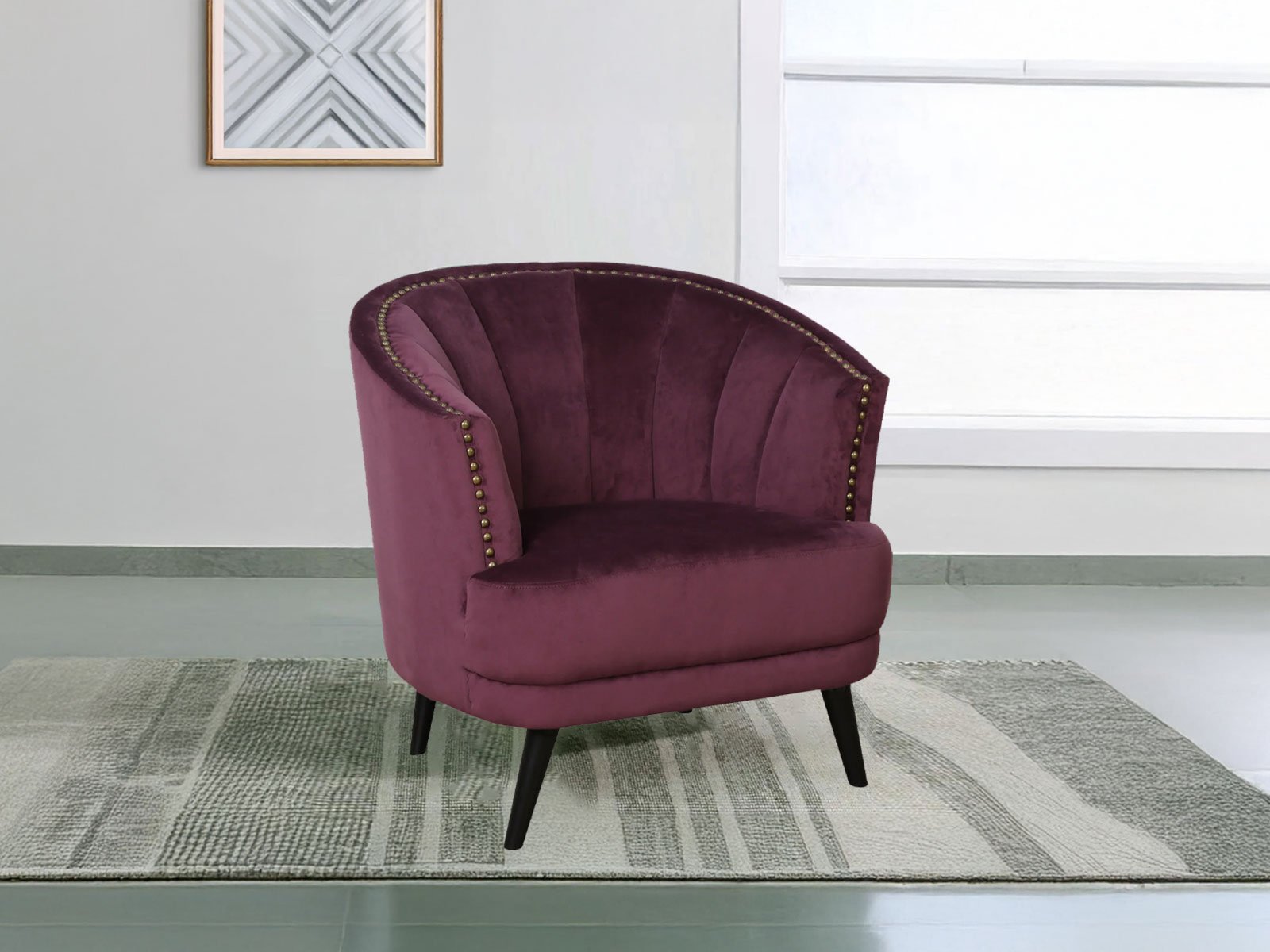 Orlin Chair In Wine Color 