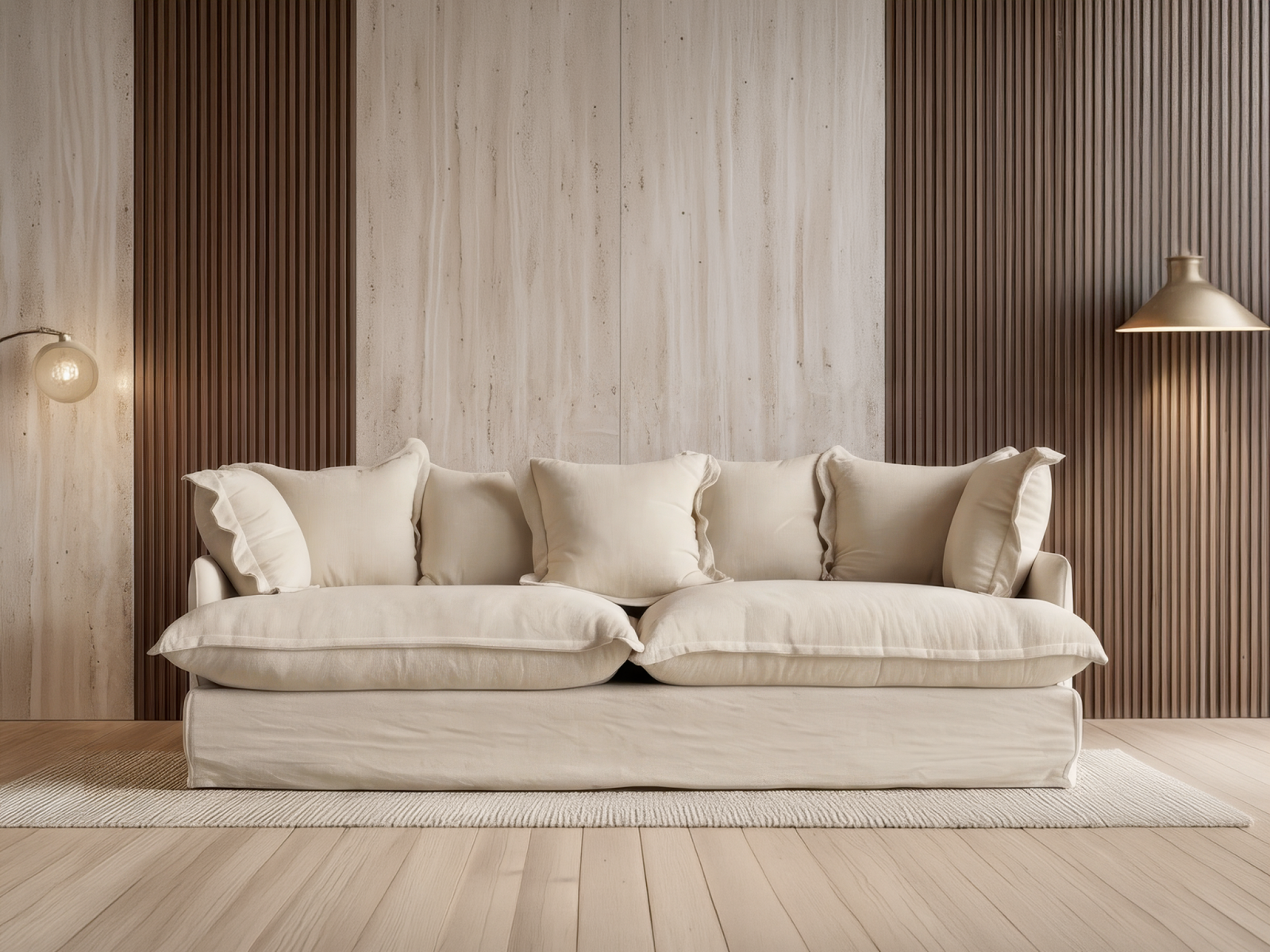 Regency Sofa In Natural Taupe Color