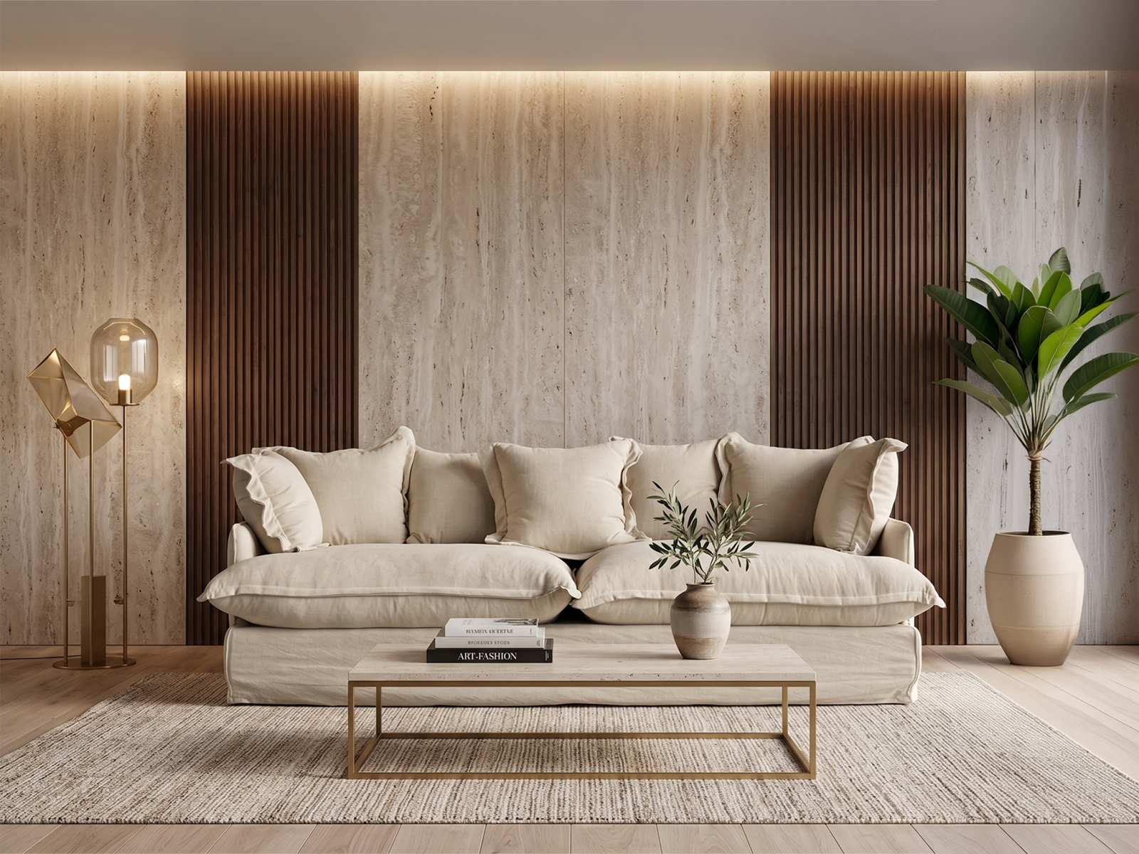 Regency Sofa In Natural Taupe Color