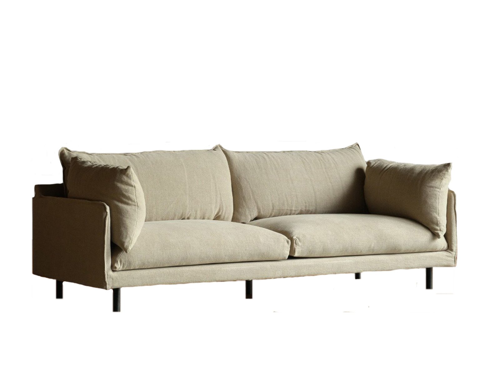 Breeze Lounge 3 Seater Sofa In Off- White & Cream Color