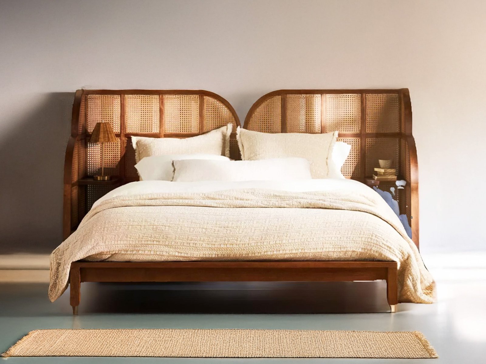 Breeza Bed In Walnut & Honey Brown